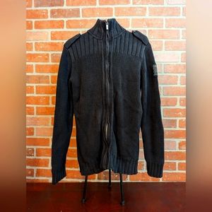 Calvin Klein military zip up sweater